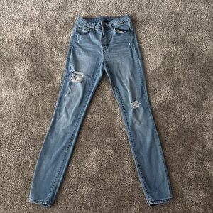 american original rewash blue denim jeans size 2